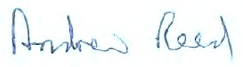 Andrew Reed signature